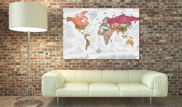 Decorative Pinboard - Travel Around the World [Cork Map]