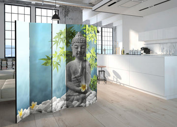 Room Divider - Meditating Buddha II [Room Dividers]