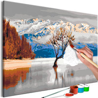 DIY canvas painting - Wanaka Lake