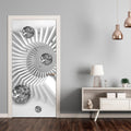 Photo wallpaper on the door - Photo wallpaper - Black and white abstraction I