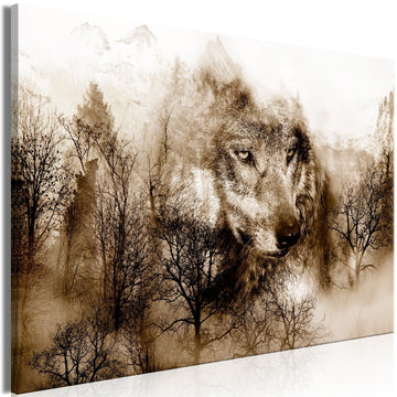 Canvas Print - Mountain Predator (1 Part) Wide Brown