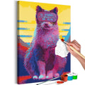 DIY canvas painting - Cybercat