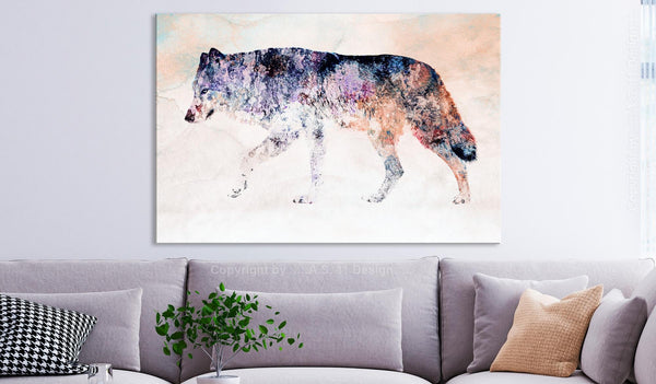 Canvas Print - Lonely Wolf (1 Part) Wide