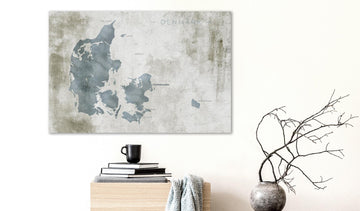 Decorative Pinboard - Scandinavian Blue [Cork Map]