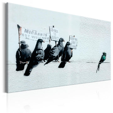 Canvas Print - Protesting Birds by Banksy