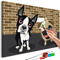 DIY canvas painting - Cute Dogs