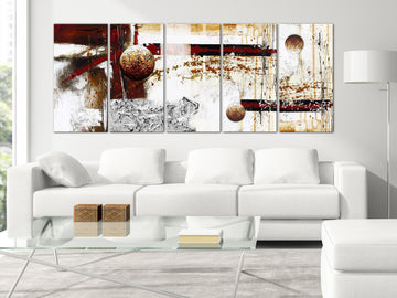 Canvas Print - Dynamics in Space (5 Parts) Narrow