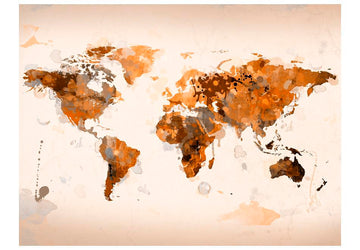 Wallpaper - World in brown shades