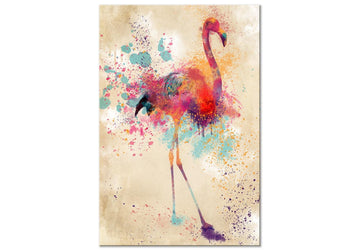 Canvas Print - Watercolor Flamingo (1 Part) Vertical