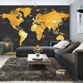 Self-adhesive Wallpaper - Map: Golden World