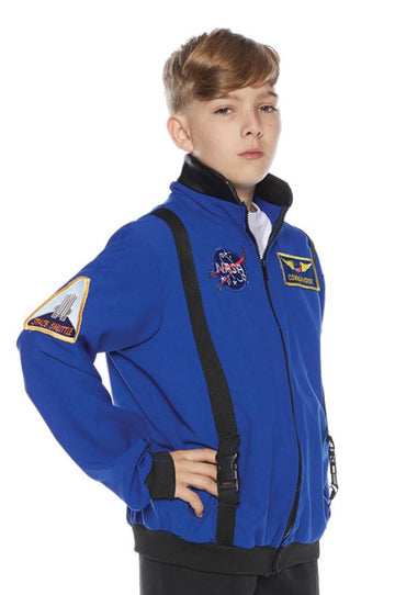 Blue Astronaut Jacket Child Costume Small