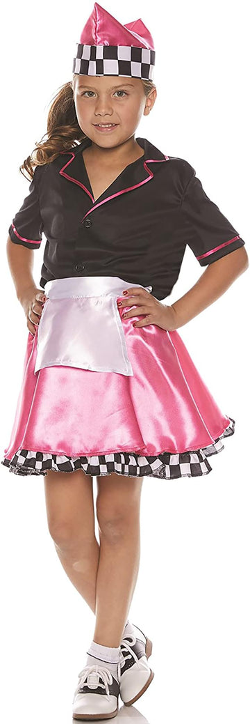 50'S Car Hop Child Costume, Large