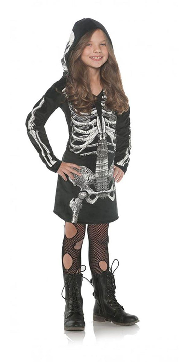 Skeleton Hoodie Dress Child Costume Medium