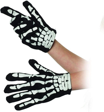 Skeleton Child Costume Gloves § One Size