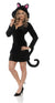 Women's Black Cat Mini Dress Costume XL