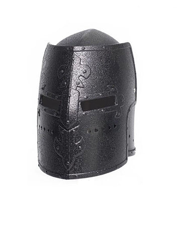 Knight Box Helmet Black Adult Costume OS