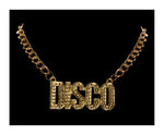 Gold Disco Chain Necklace Costume Jewelry