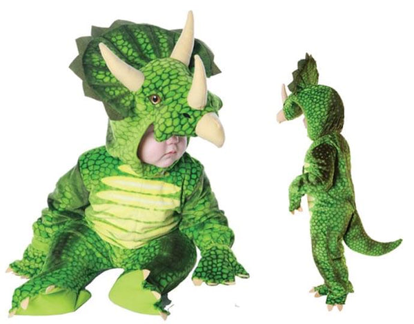 Green Triceratops Plush Baby Costume S 6-12 Months