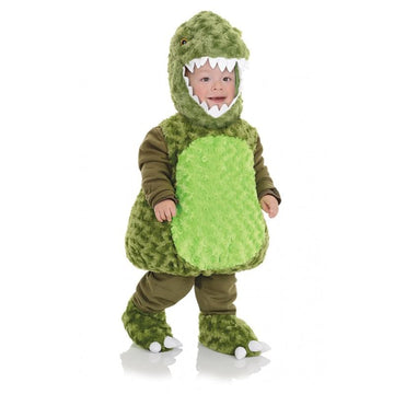 Belly Babies T-Rex Green Dinosaur Plush Child Toddler Costume L 2-4T
