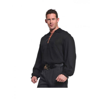 Pirate Adult Costume Black Shirt X-Large