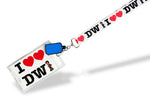 Doctor Who I Heart the Doctor with 2D TARDIS Lanyard Charm