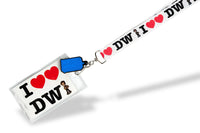 Doctor Who I Heart the Doctor with 2D TARDIS Lanyard Charm