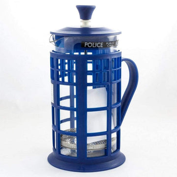 Doctor Who 34oz Tardis French Press § Glass Carafe § Plunger § Filter