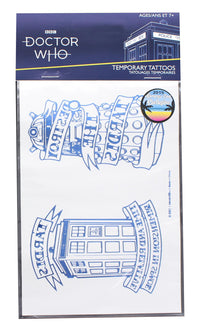 Doctor Who Steampunk TARDIS Temporary Tattoo Sheet