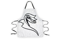 Nightmare Before Christmas Zero Apron - Kitchen Accessory - White & Black Ties