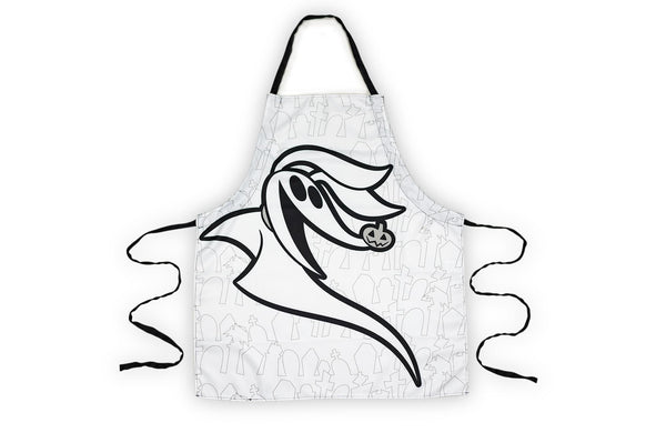 Nightmare Before Christmas Zero Apron - Kitchen Accessory - White & Black Ties