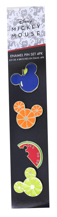 Disney Mickey Mouse Fruit 4 Piece Enamel Pin Set