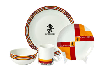 Harry Potter Gryffindor 16-Piece Dining Set § Set Includes Plates, Bowls, & Mugs