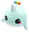 Glitter Galaxy 12-Inch Rainbow Spout Blue Narwhal Collectible Plush