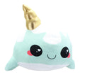 Glitter Galaxy 12-Inch Ice Cream Cone Horn Blue Narwhal Collectible Plush