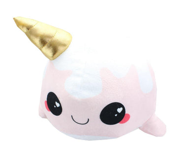 Glitter Galaxy 12-Inch Ice Cream Cone Horn Pink Narwhal Collectible Plush