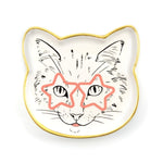 Cat Dish Plate § Small Ceramic Catchall Dish For Treats, Keys, Change, & More