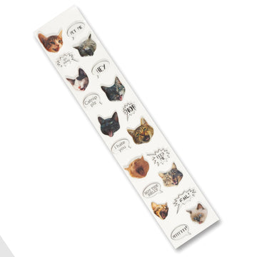 Puffy Adorable Cat Stickers For Note Book & Journal Decorations § Sheet of 20