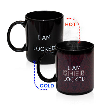 Sherlock 10 oz Ceramic Heat Reveal Mug: "I Am Sherlocked"