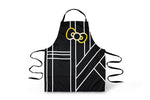 Hello Kitty Pinache Black and Gold Adult Kitchen Apron