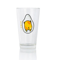 OFFICIAL Gudetama Lazy Egg Glass § Feat. Gudetama Laying Face Down § 16 Oz. Cup