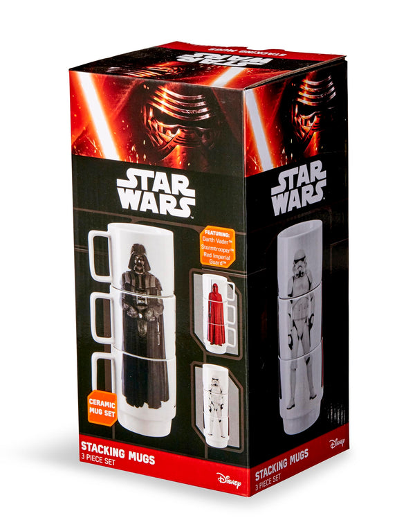 Star Wars 11oz Stacking Mugs - Darth Vader, Imperial Guard, and Stormtrooper