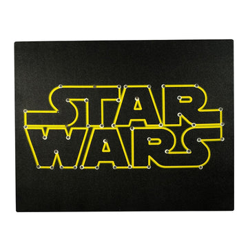 Star Wars Logo Light Up 16 x 20 Inch Black Wall Canvas