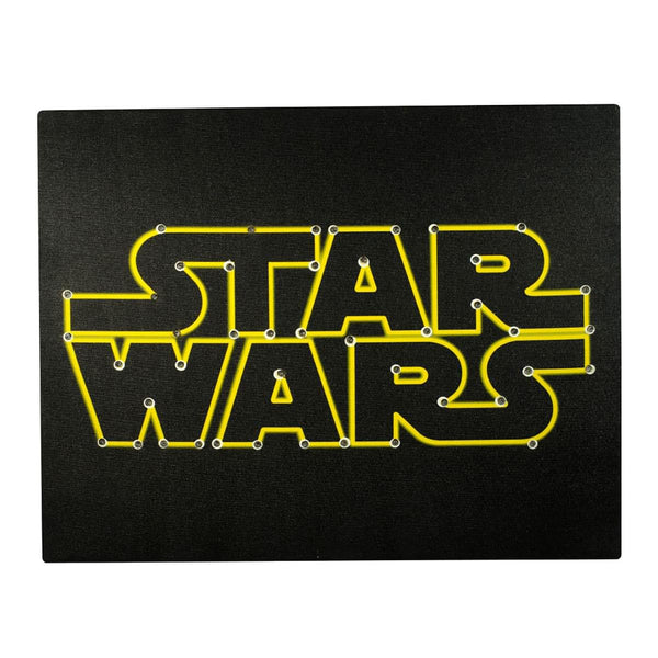 Star Wars Logo Light Up 16 x 20 Inch Black Wall Canvas