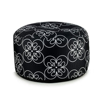 Star Wars White Rebel Symbol 10.5 x 22 Inch Black Pouf Ottoman