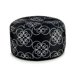 Star Wars White Rebel Symbol 10.5 x 22 Inch Black Pouf Ottoman