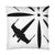 Star Wars White Throw Pillow § Black X-Wing Fighter Design § 25 x 25 Inches