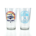 Star Wars Pint Glass Set § Lando's Lounge & Jedi Gym Pint Glasses § Set Of 2