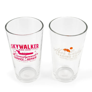 Star Wars 16 oz Pint Glass 2-Piece Set § Mos Eisley Co. § Skywalker & Sons Designs