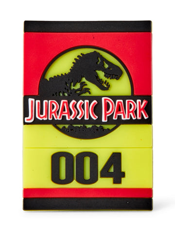 Jurassic Park Tour Vehicle Tag Plastic Magnet 3 Inches