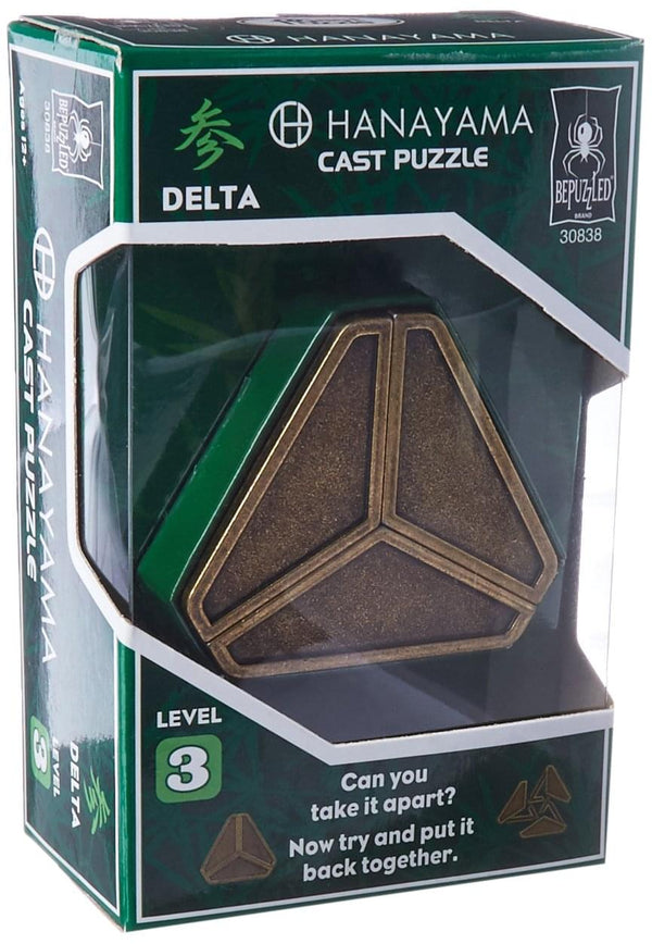 Hanayama Level 3 Cast Metal Brain Teaser Puzzle - Delta